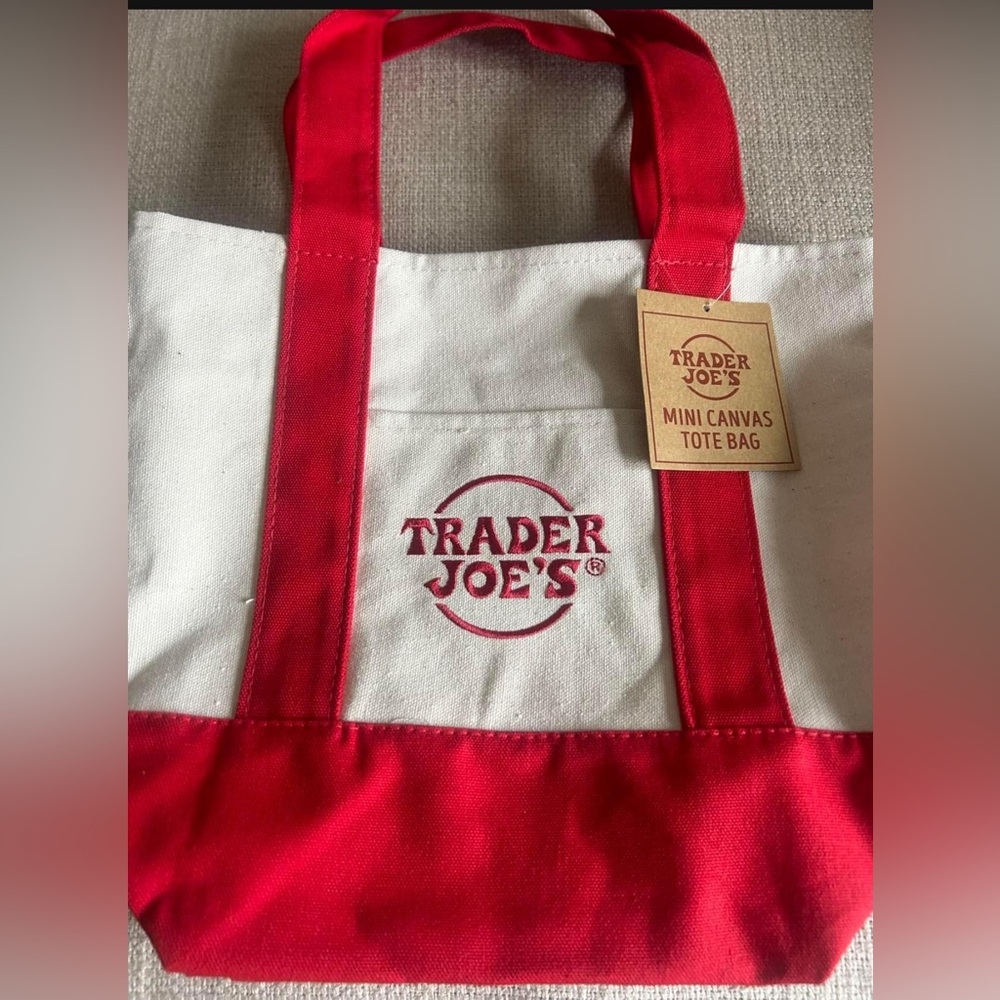 Trader joes tote bag red only one left